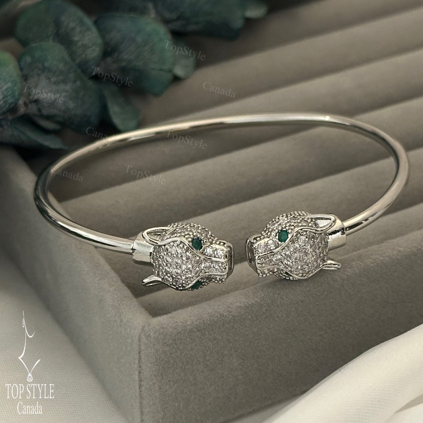 Twin Panther Cuff Bracelet