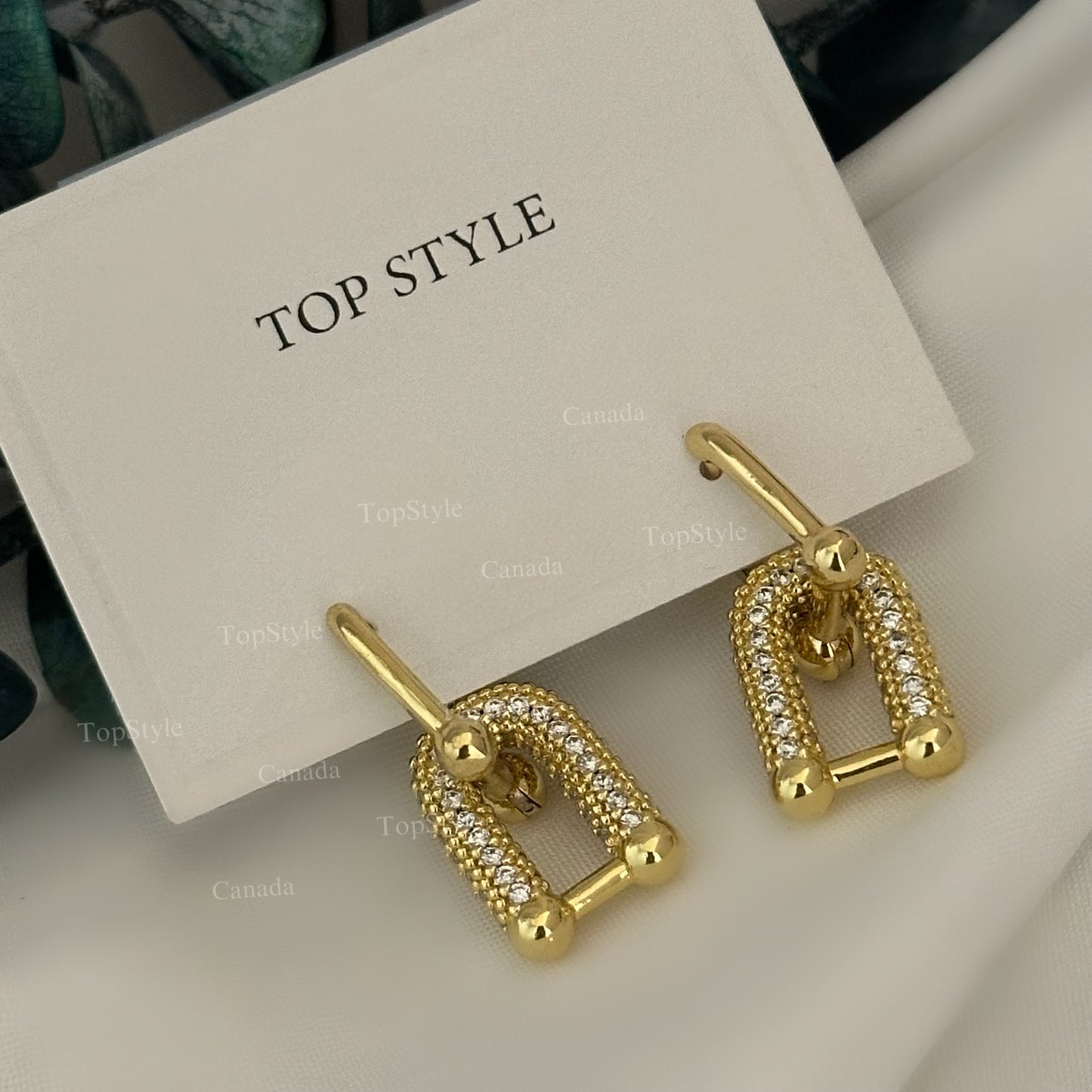 Dangle Link Earrings