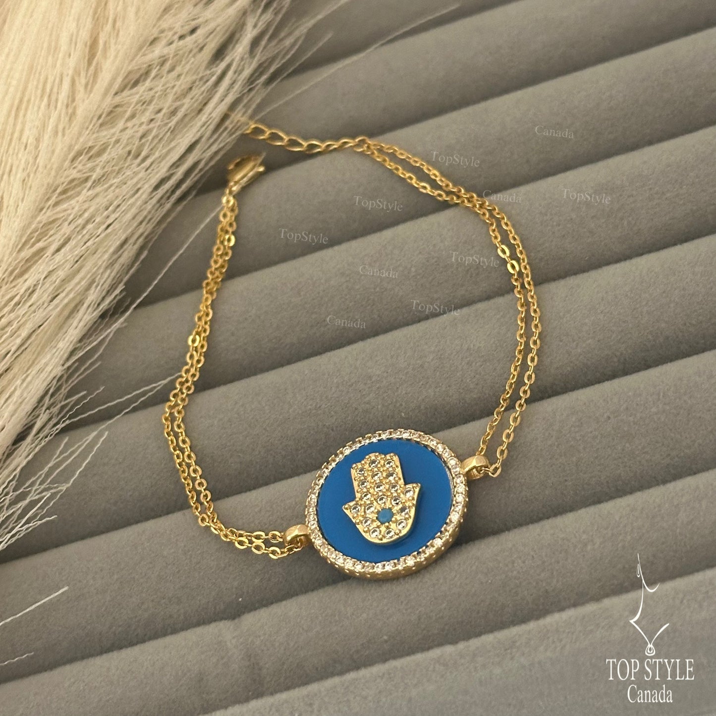 Hamsa Gold-Plated Set (Necklace & Bracelet)