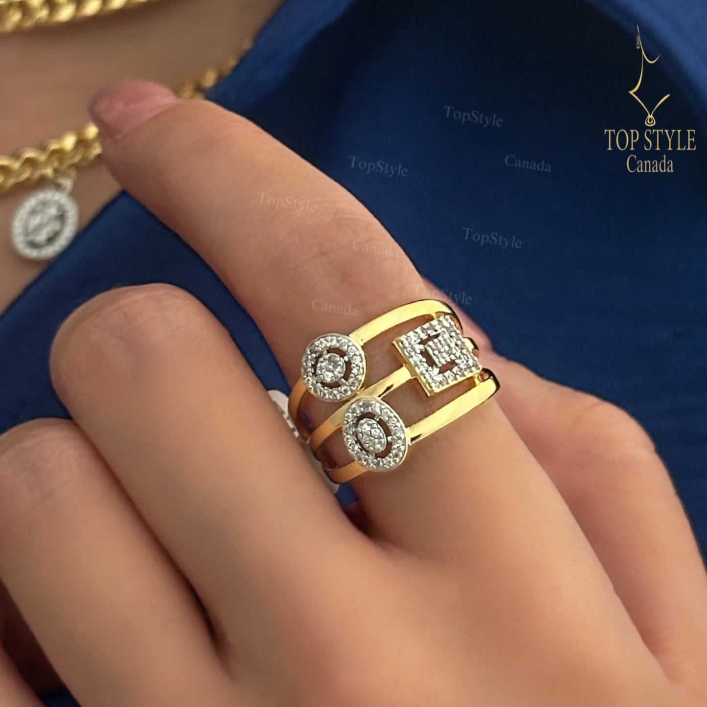 Gold-Plated Cuban Sparkle Drops Set