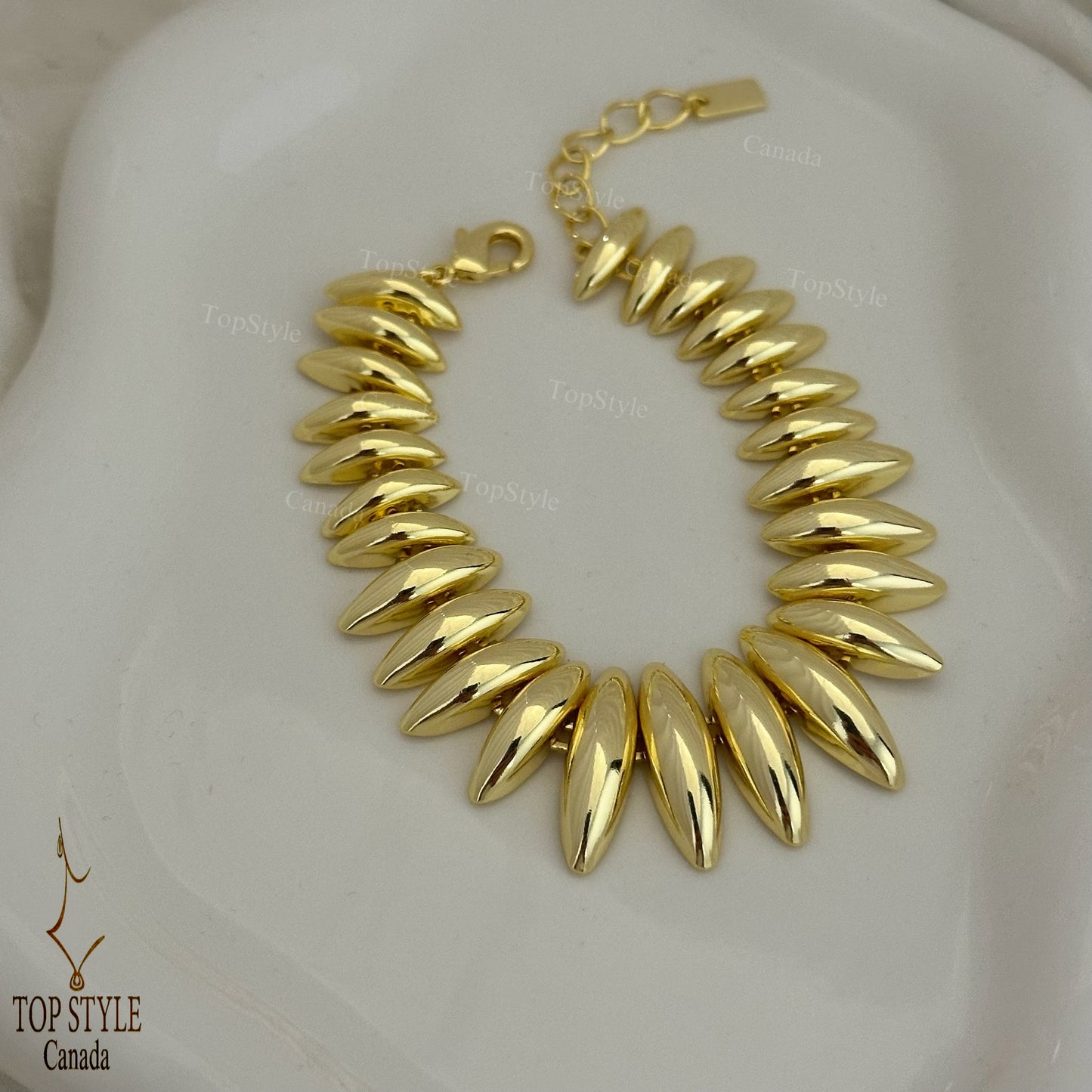 18K Gold-Plated Spike Chain Bracelet