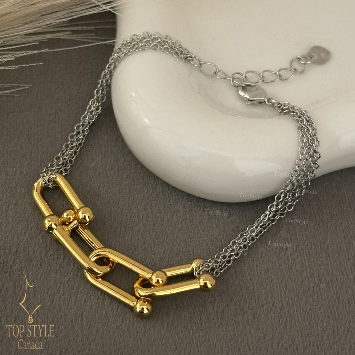 Two-Tone Gold-Plated Bracelet