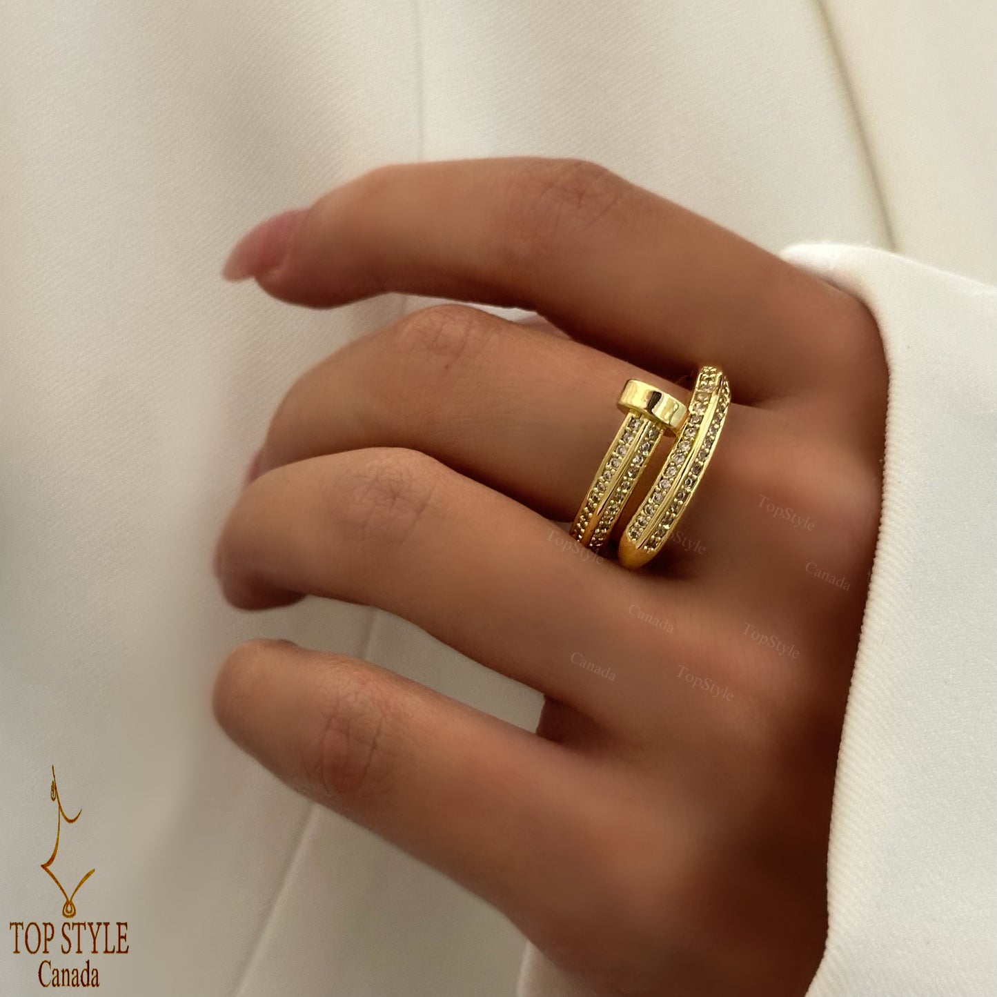 Gold-Plated Screw Ring