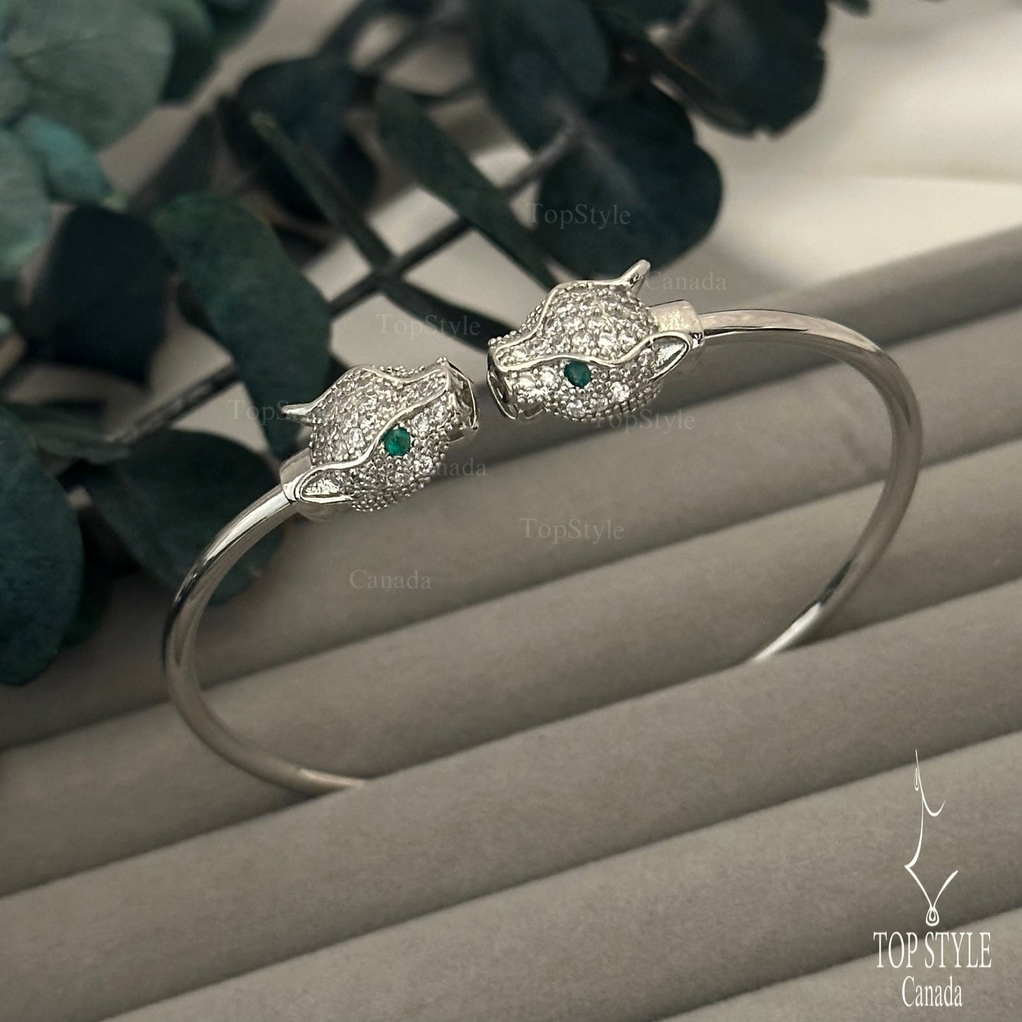 Twin Panther Cuff Bracelet