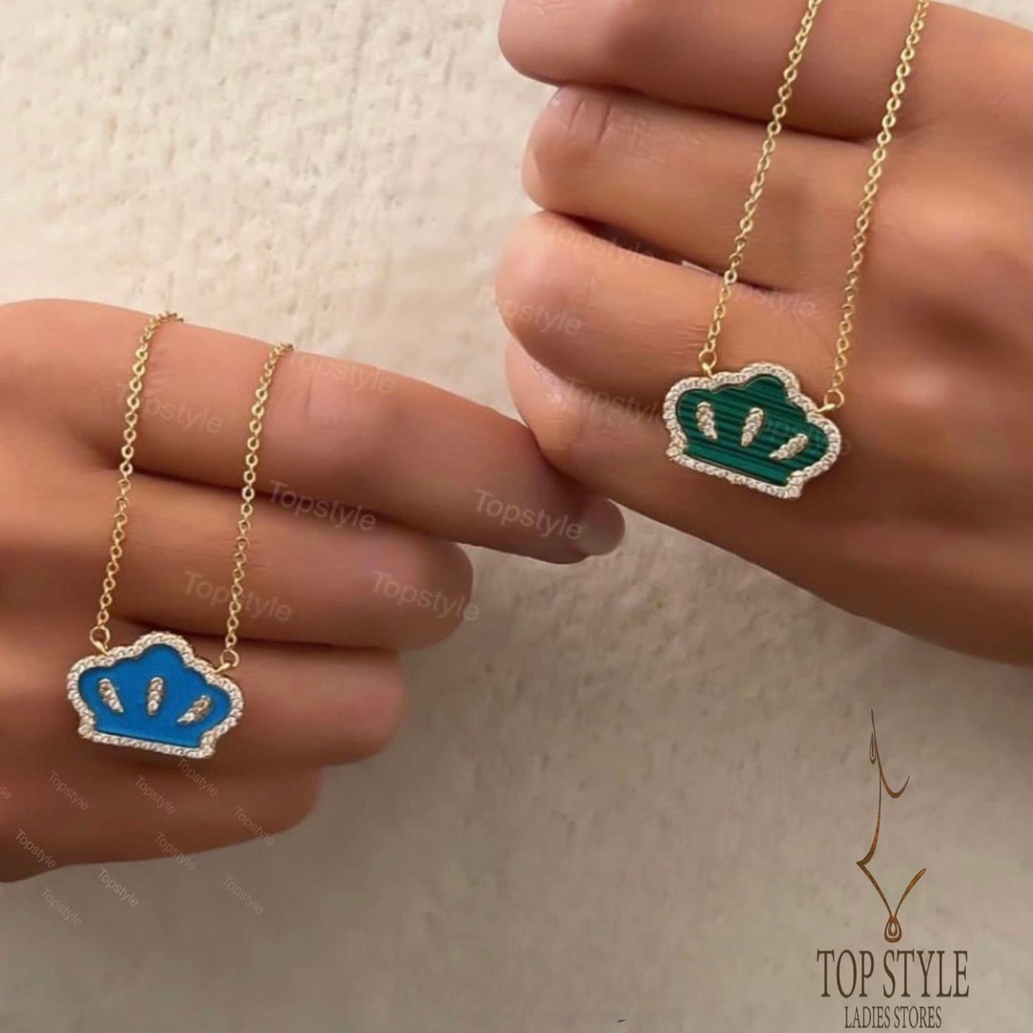 Gold-Plated Crown Necklace