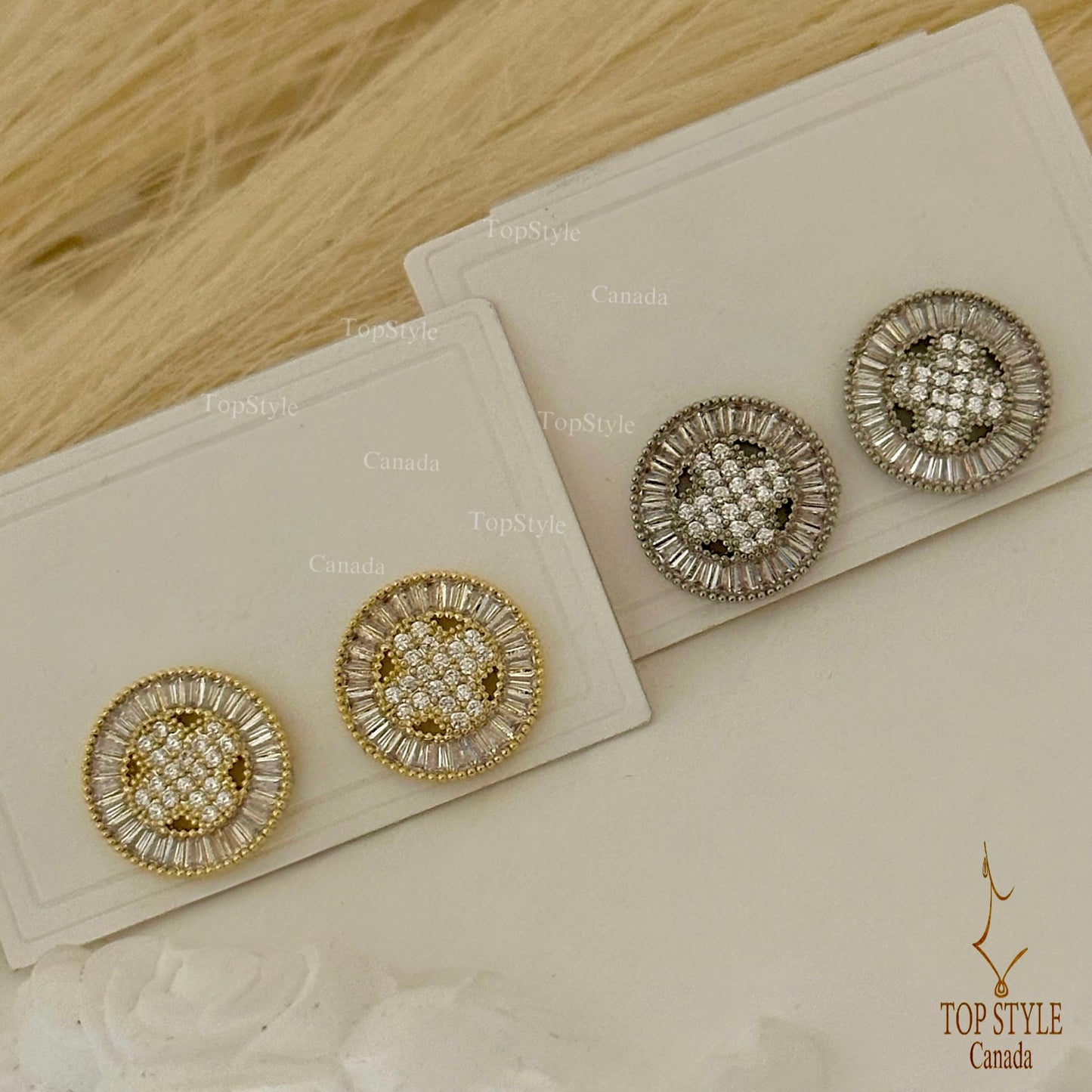 Sparkling Clover Earrings