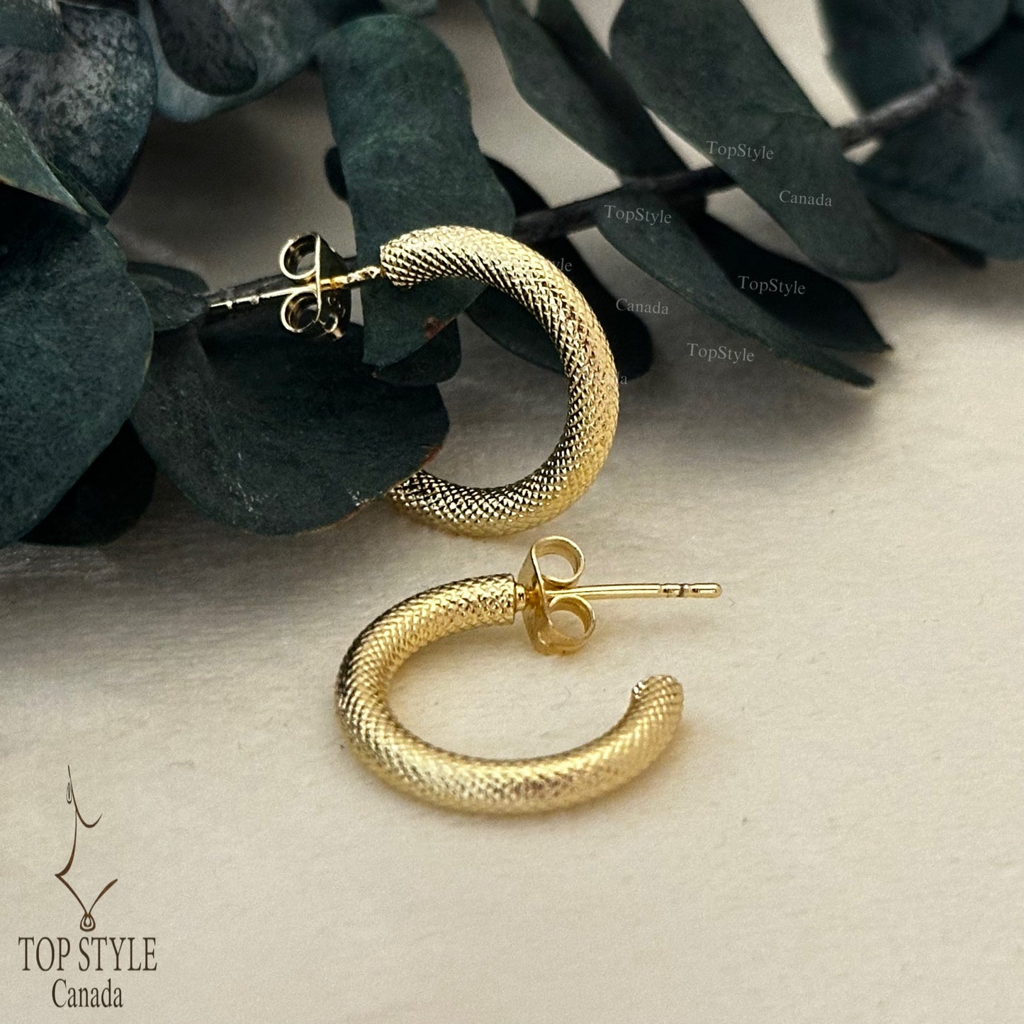 18K Gold-Plated Hoop Earrings