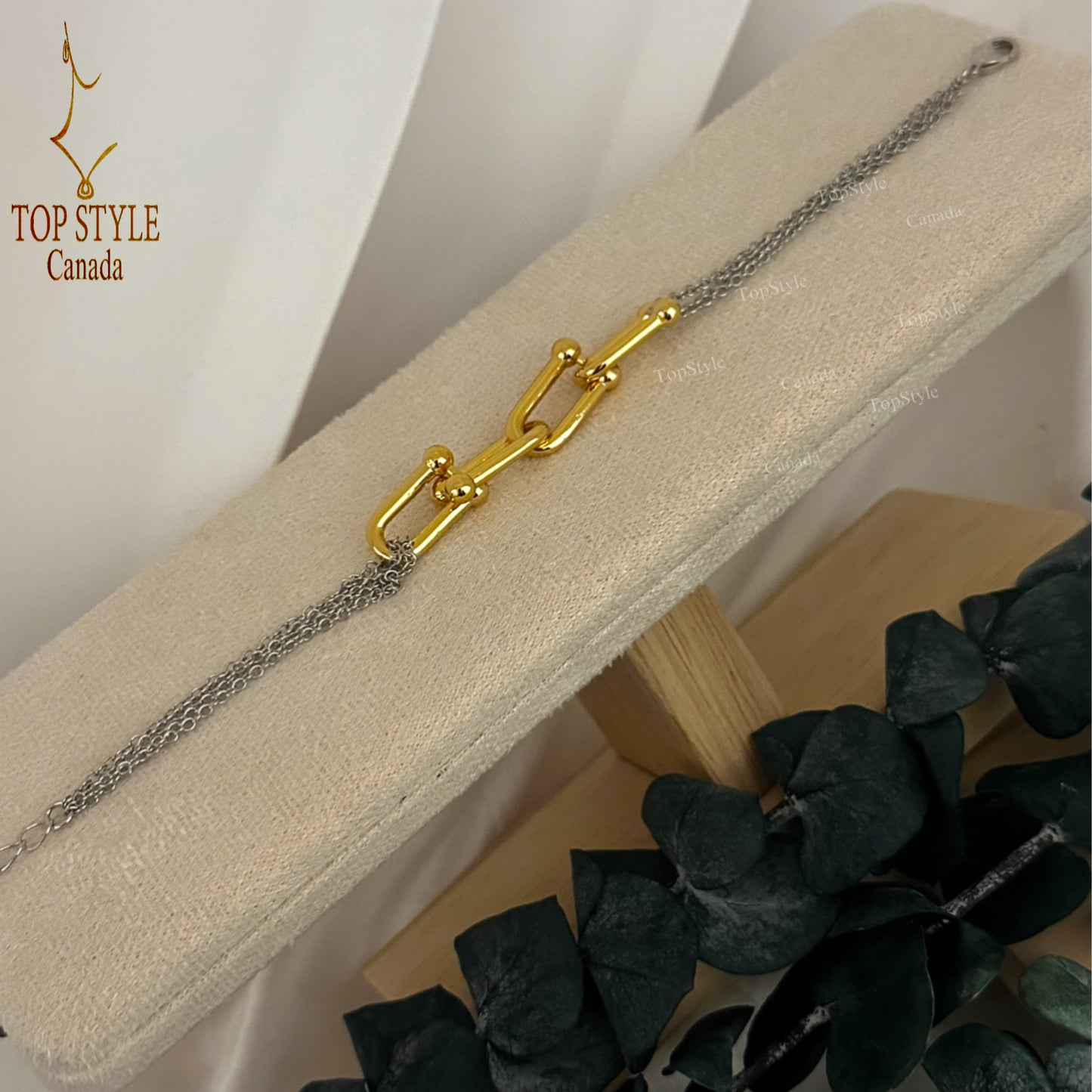 Two-Tone Gold-Plated Bracelet