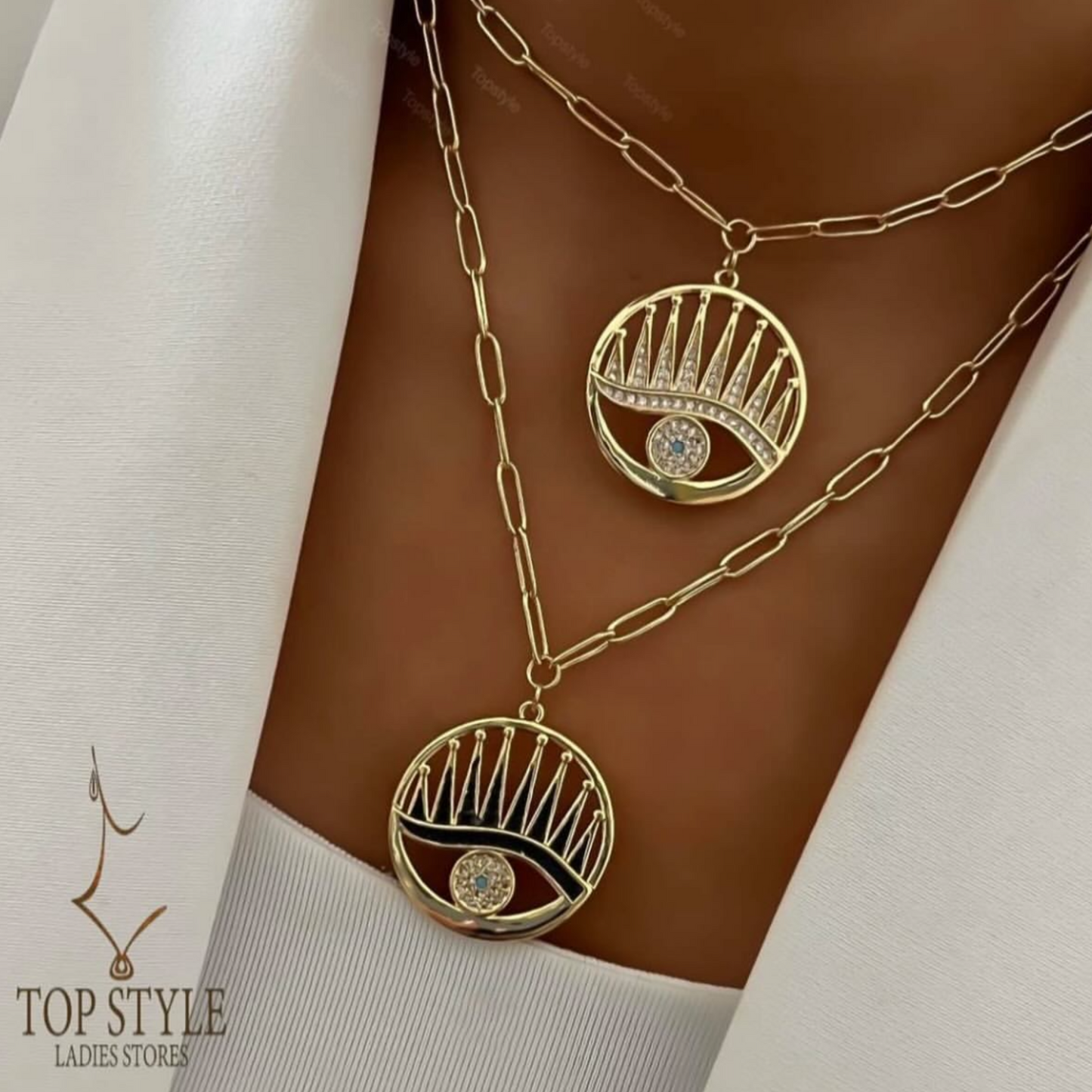18K Gold-Plated Evil Eye Necklace