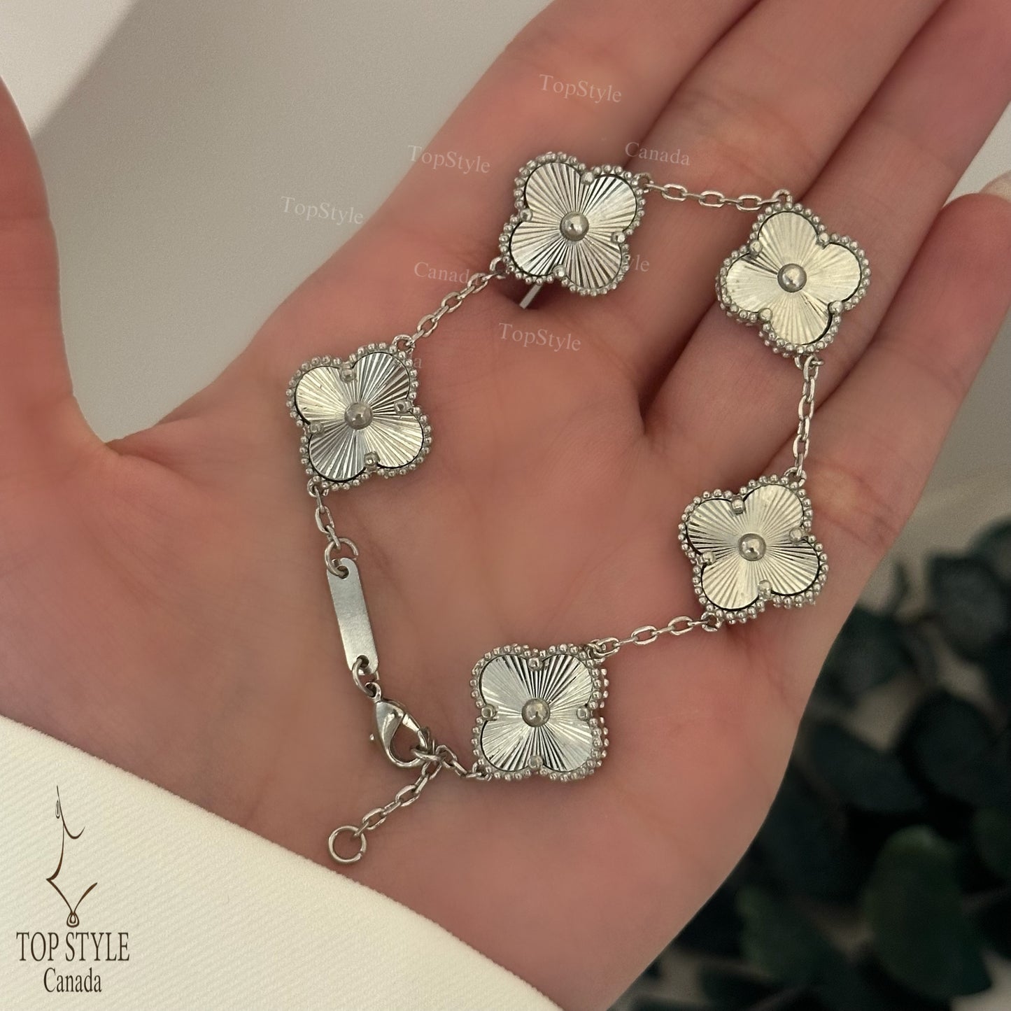 Gold-Plated Clover Bracelet