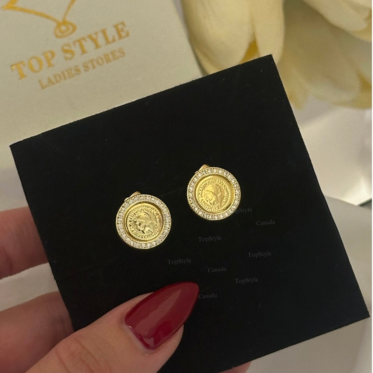 Coin (Lira) Small Stud Earrings