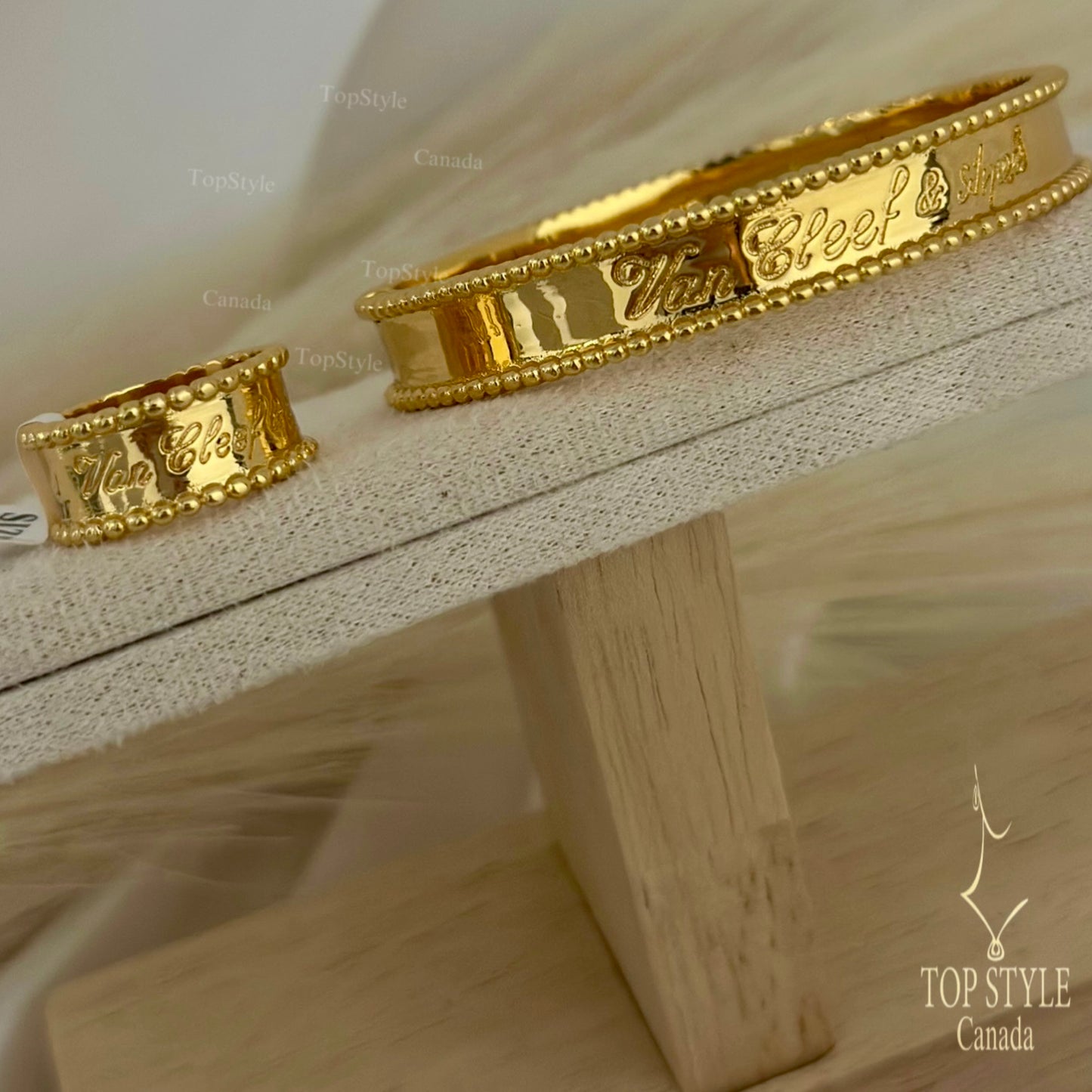 21K Gold-Plated Half Set (Bangle+Ring)