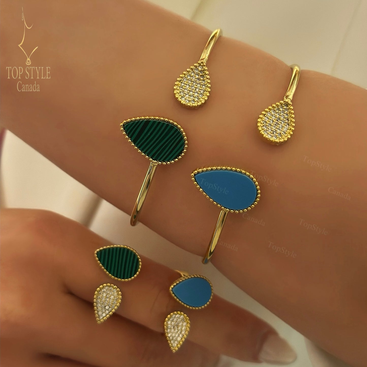 18K Gold-Plated Dream Half Set (Bracelet+Ring)