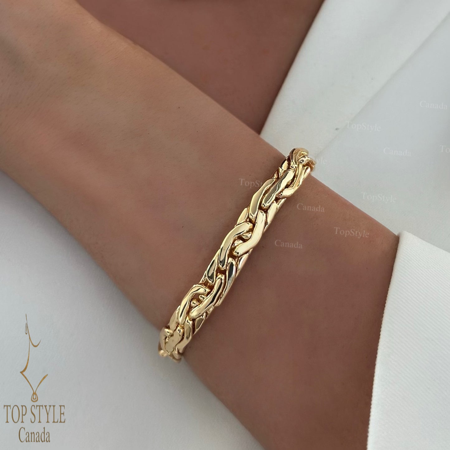 Flat Braided Set (Necklace+Bracelet)