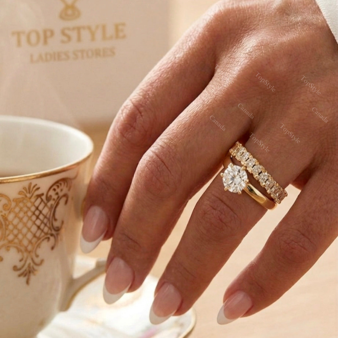 Timeless Elegance Twin Ring Set |18K Gold Plated