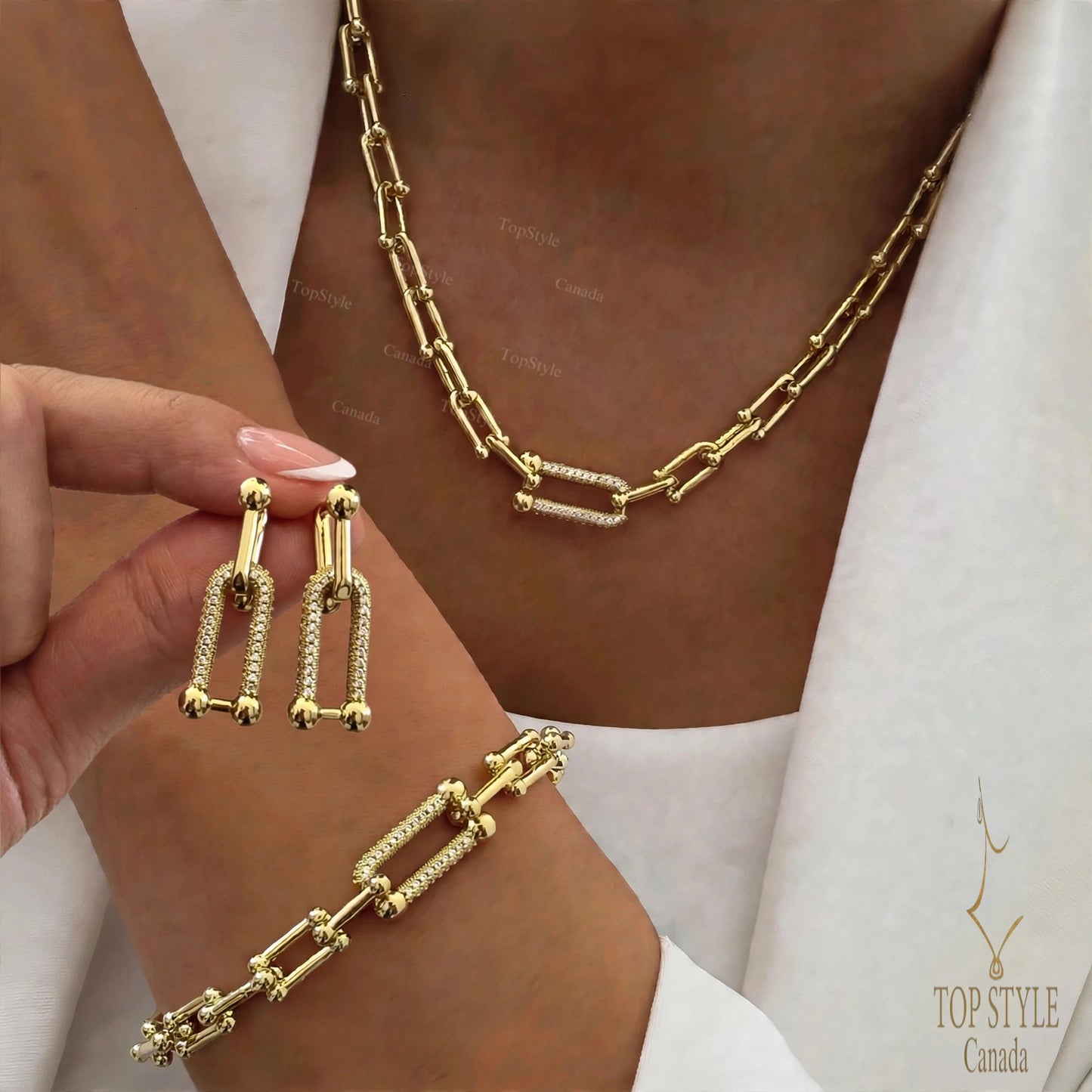 21K Gold Plated Link Set (3 pieces)