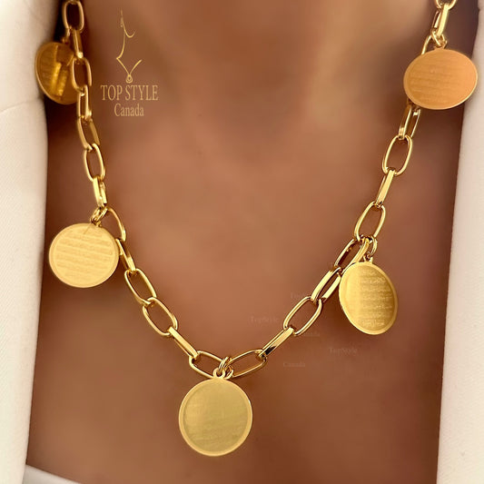 Ayat Al Kursi Coin Necklace