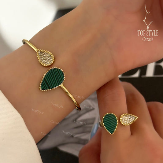 18K Gold-Plated Dream Half Set (Bracelet+Ring)