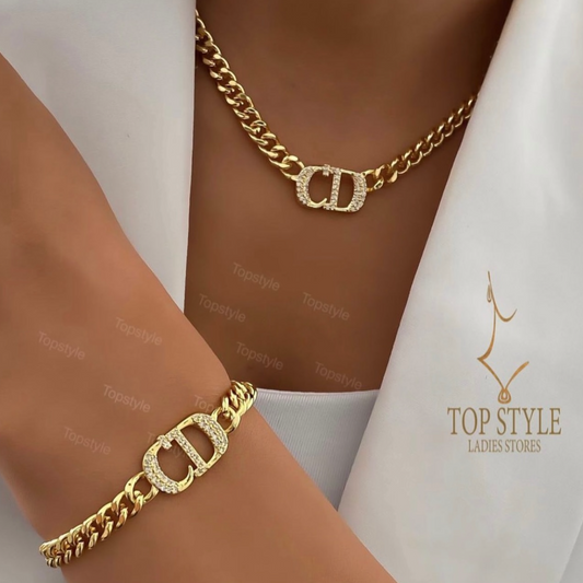 18K Gold Plated Set (Necklace + Bracelet)
