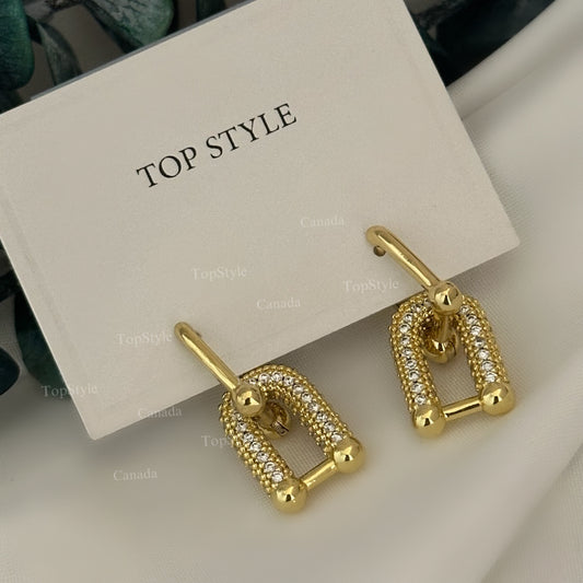 Dangle Link Earrings
