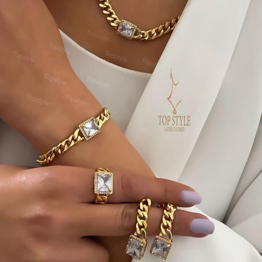 21K Gold-Plated Chain Set (4 Pieces)