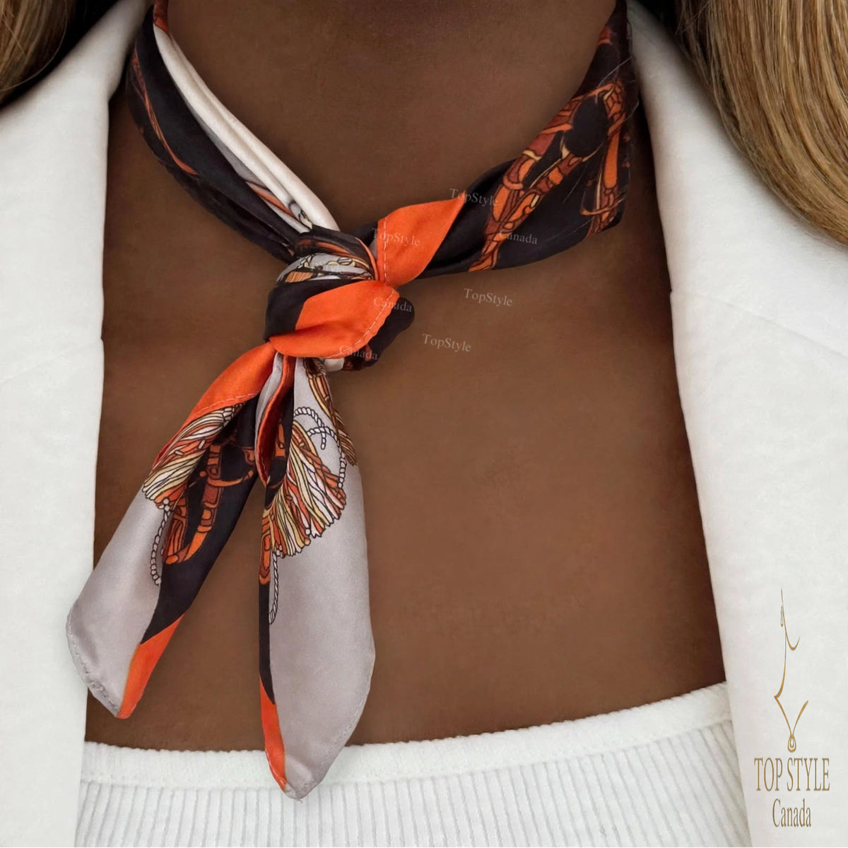 Terracotta Tassel Coin Scarf Necklace