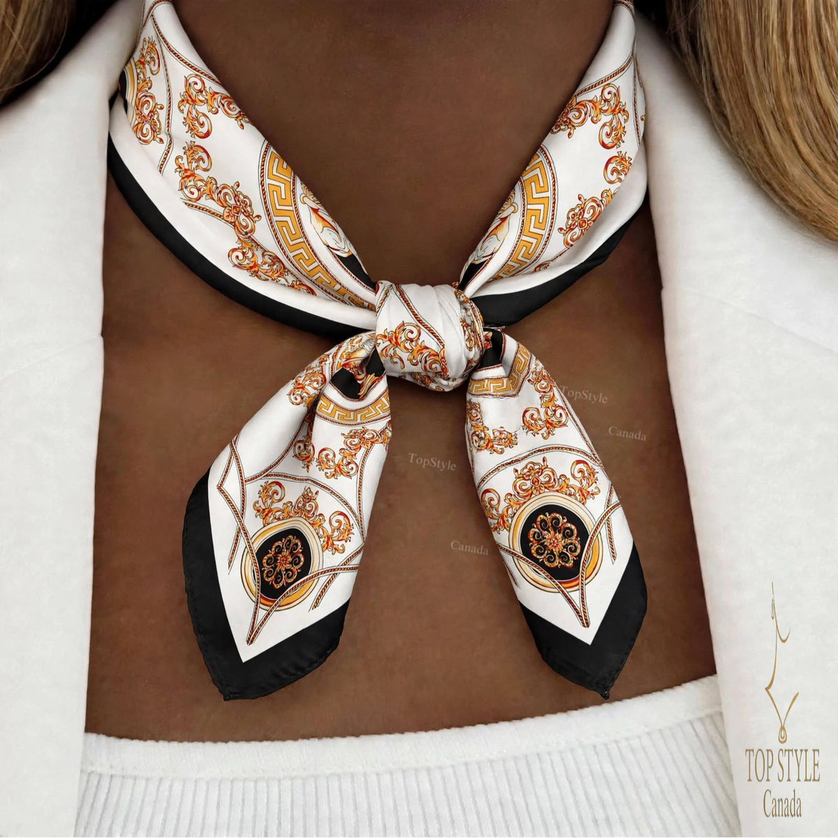 Bianca Lion Crest Coin Scarf Necklace