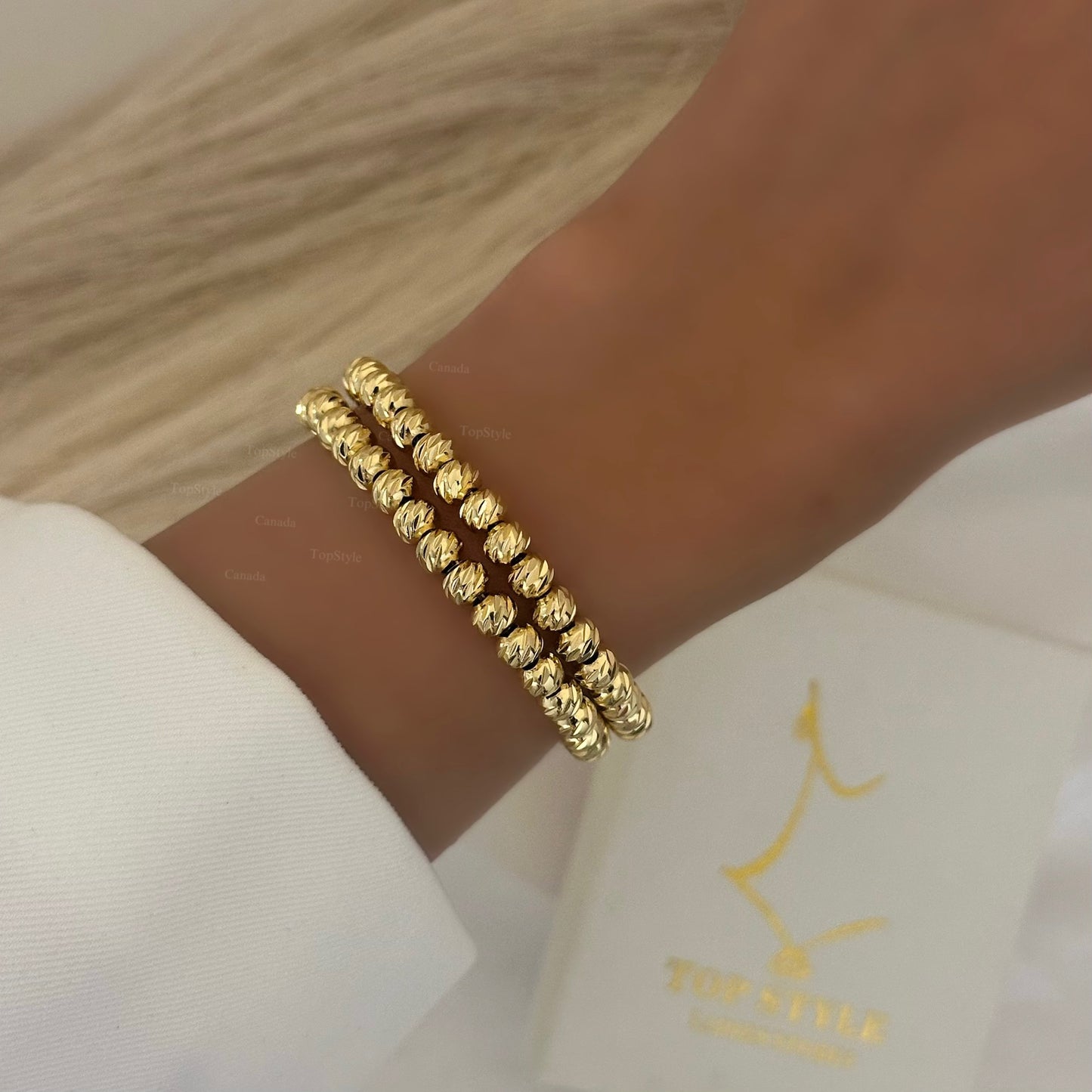 Gold Plated Double Dorica Bracelet