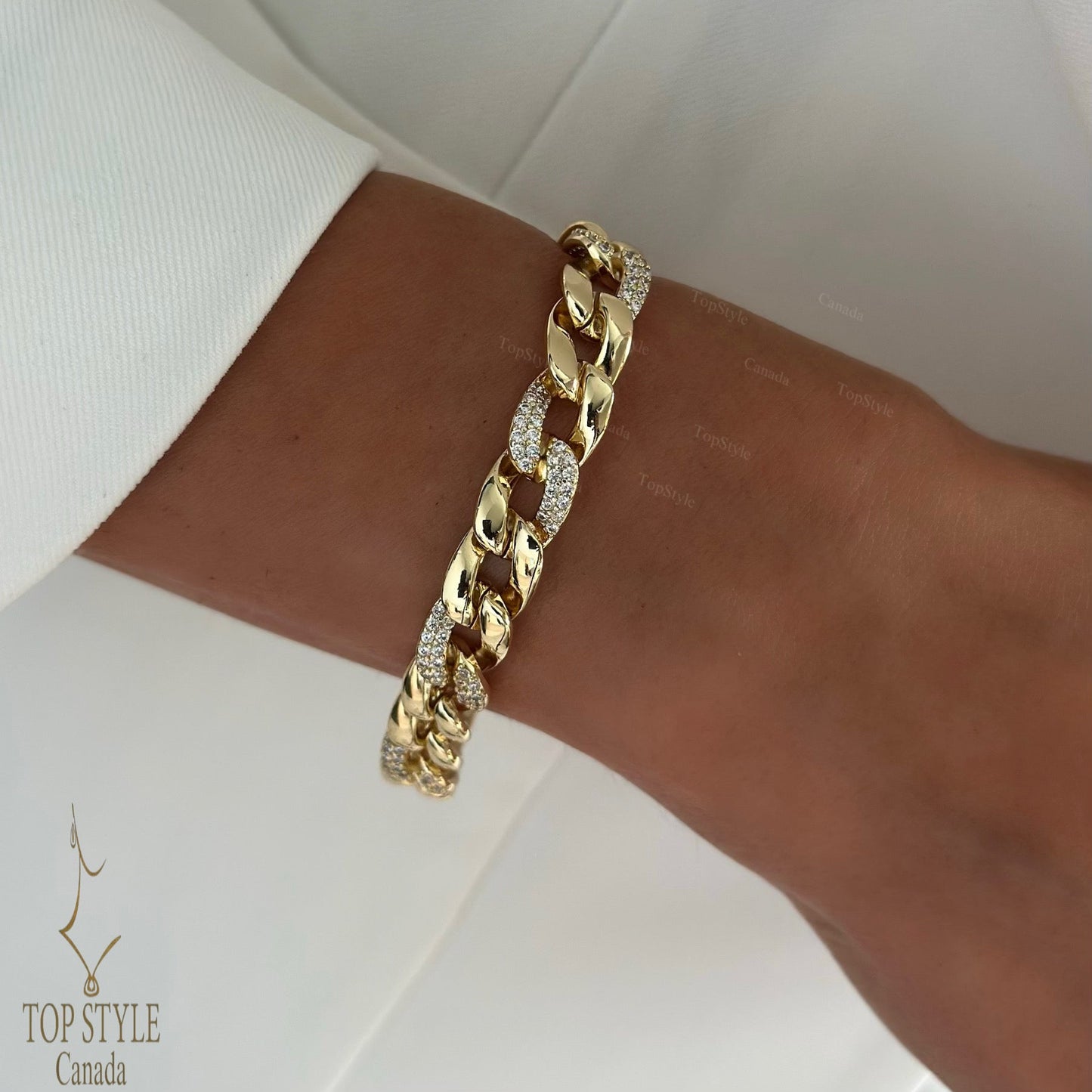 18K Gold Plated Cuban Link Bracelet