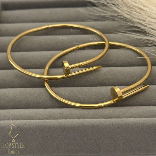 18K Gold Plated Screw Bracelet