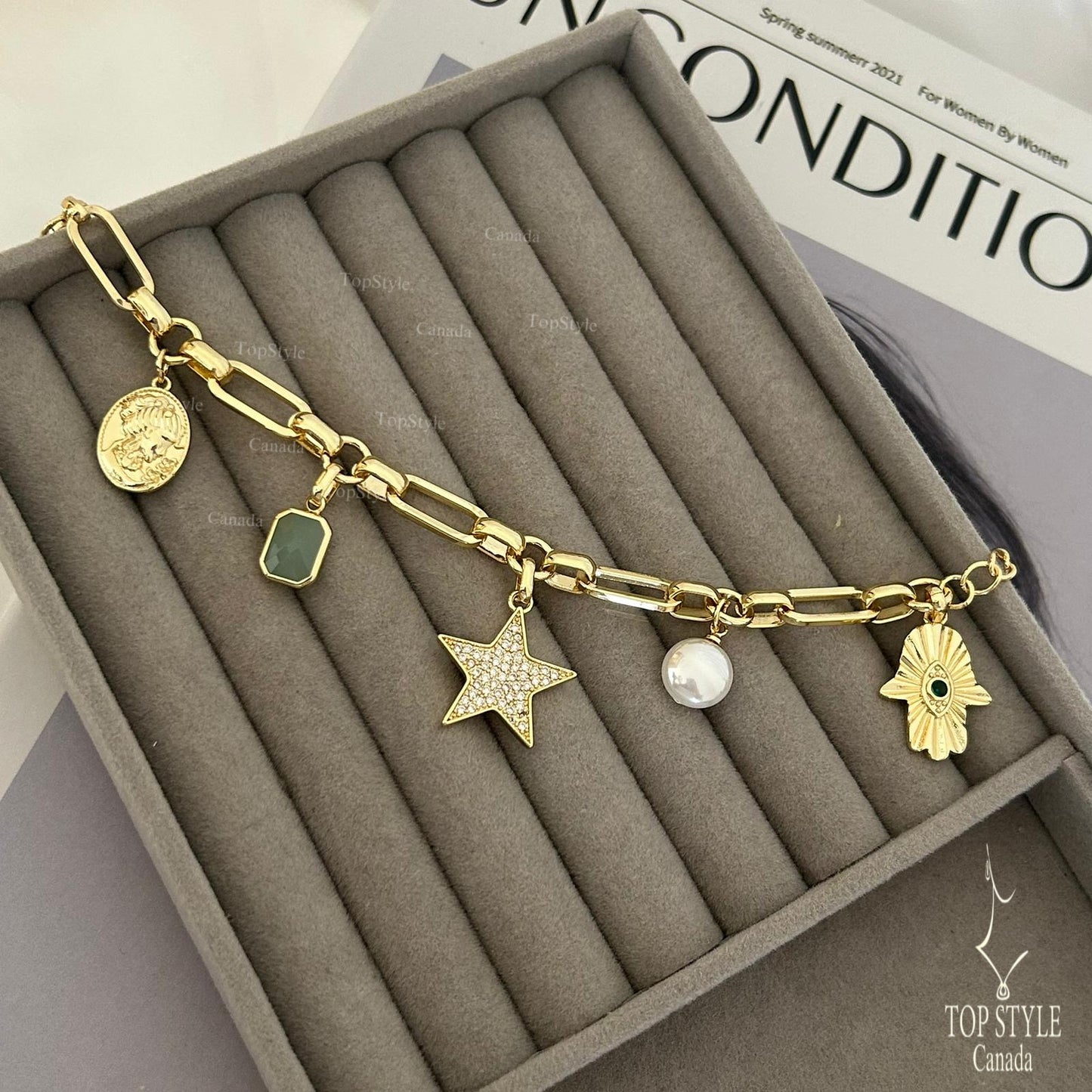 Lucky Charms Gold Plated Bracelet
