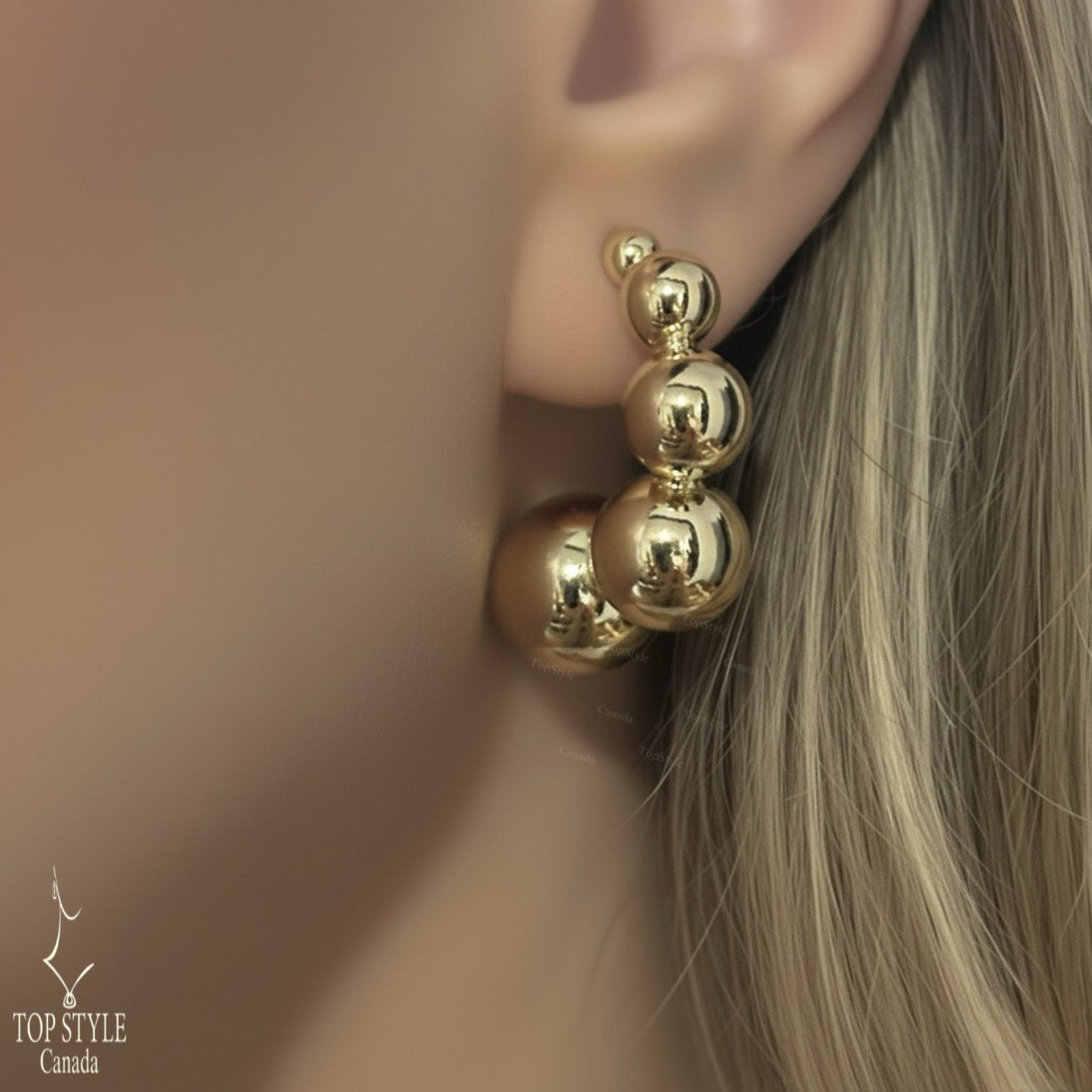 Mix & Match / Bubble Beads Gold Plated Necklace/Earrings