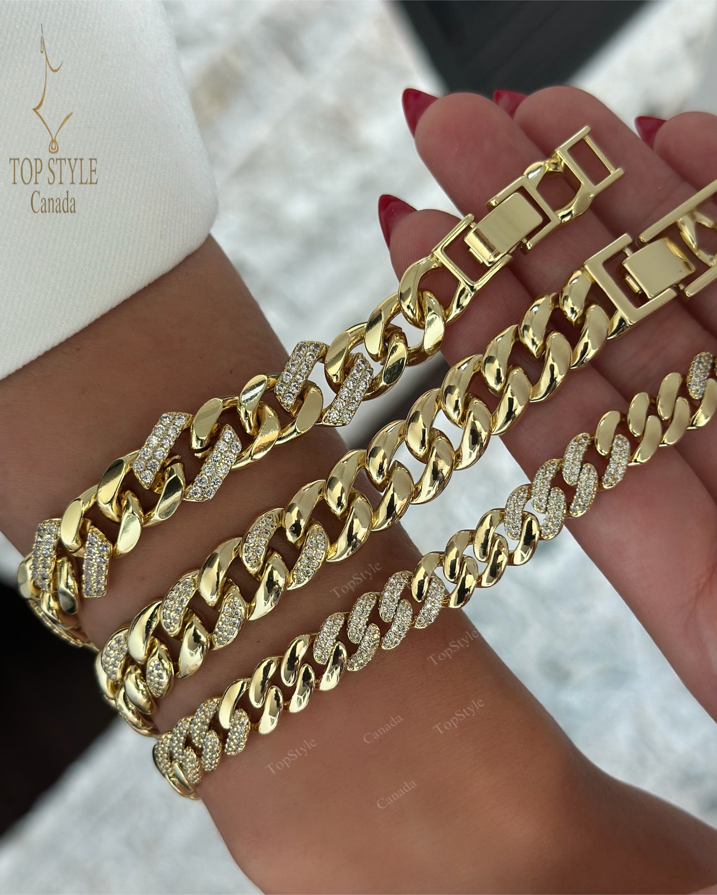 Cuban Link Bracelet Collection | 18K Gold Plated