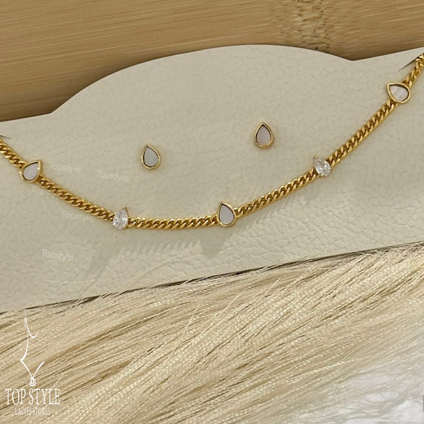 21K Gold-Plated Half Set (Choker Necklace + earrings)