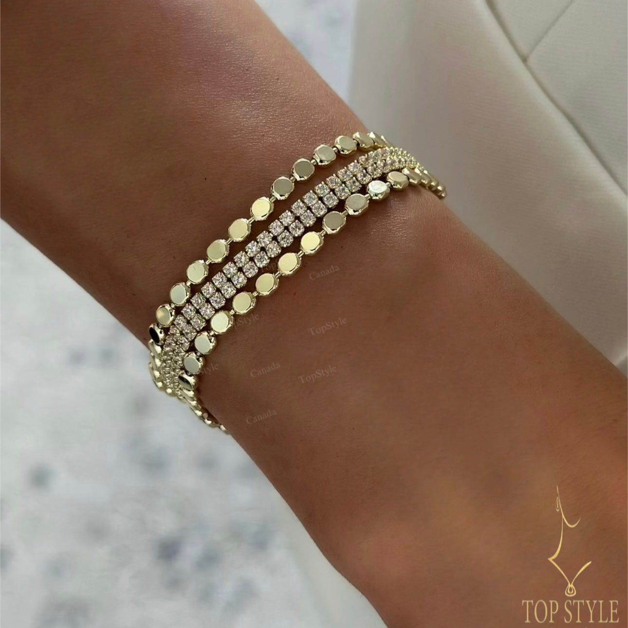 Luxe Triple Layer Bracelet | 18K Gold Plated