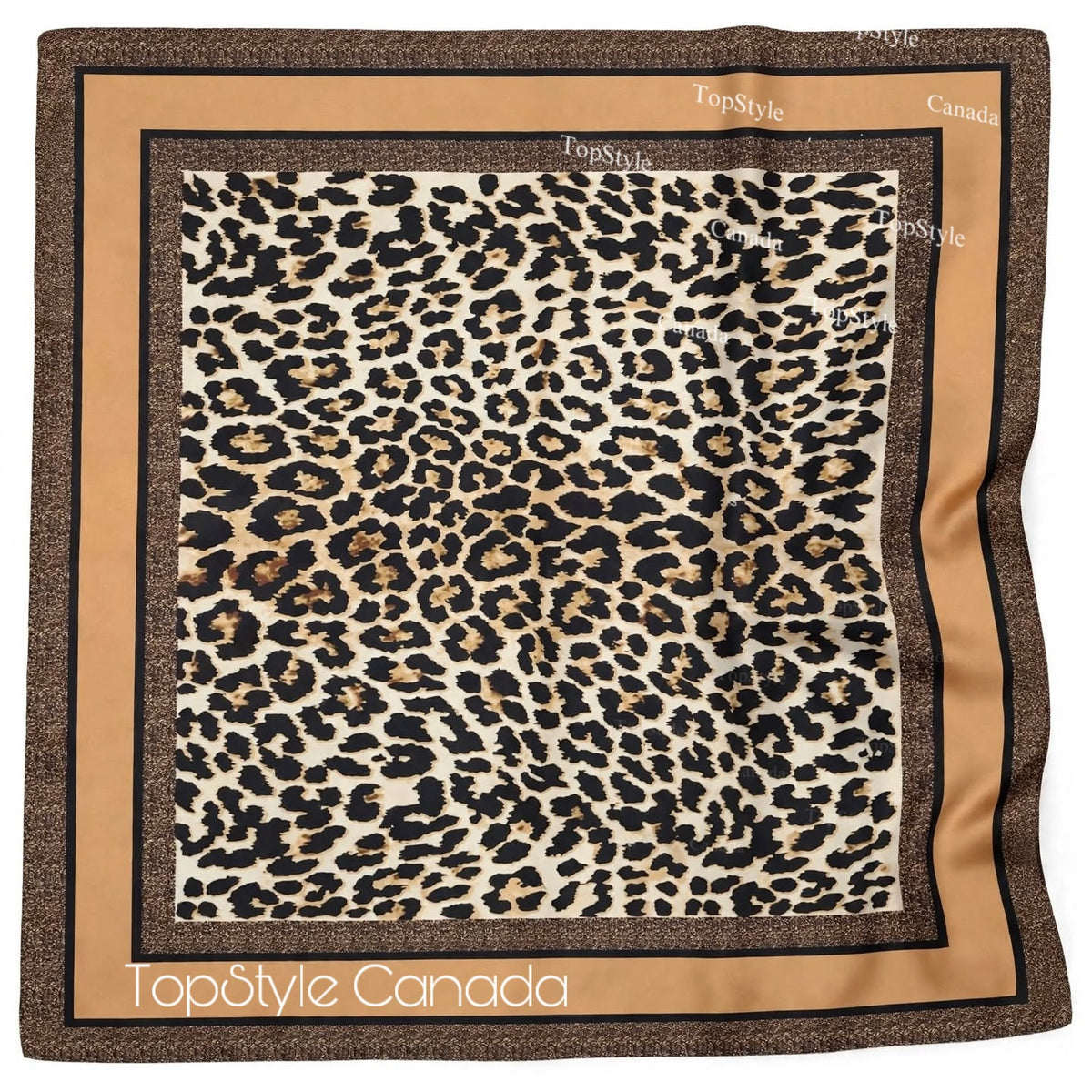Leopard Print Coin Scarf Necklace