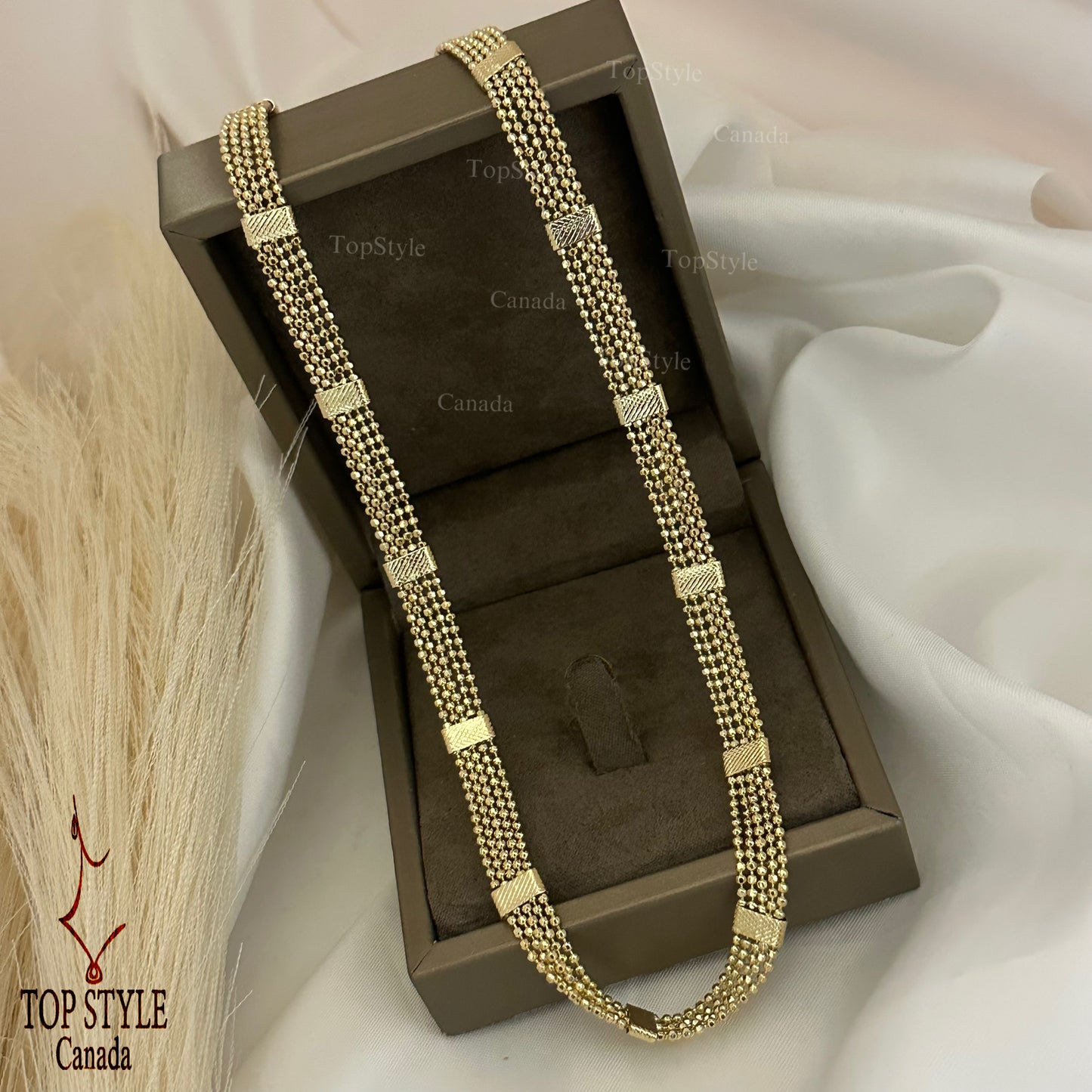 18K Gold-Plated Beaded Necklace