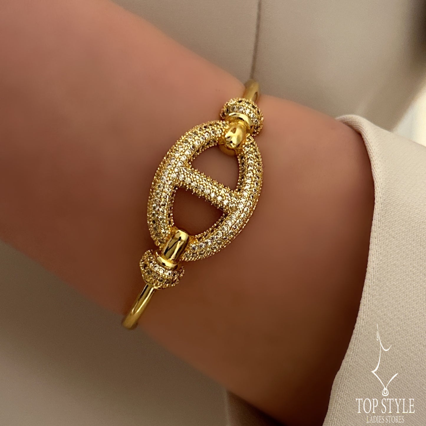18K Gold-Plated Half Set (Bangle + Ring)
