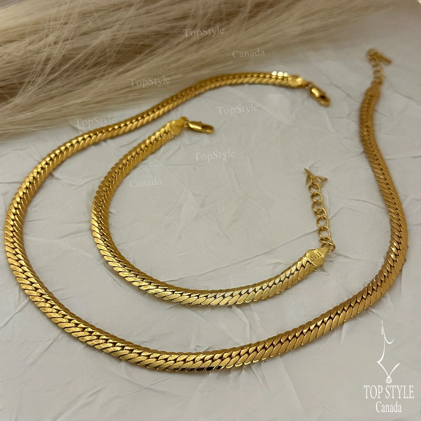 Modern Braided Set (Necklace + Bracelet)