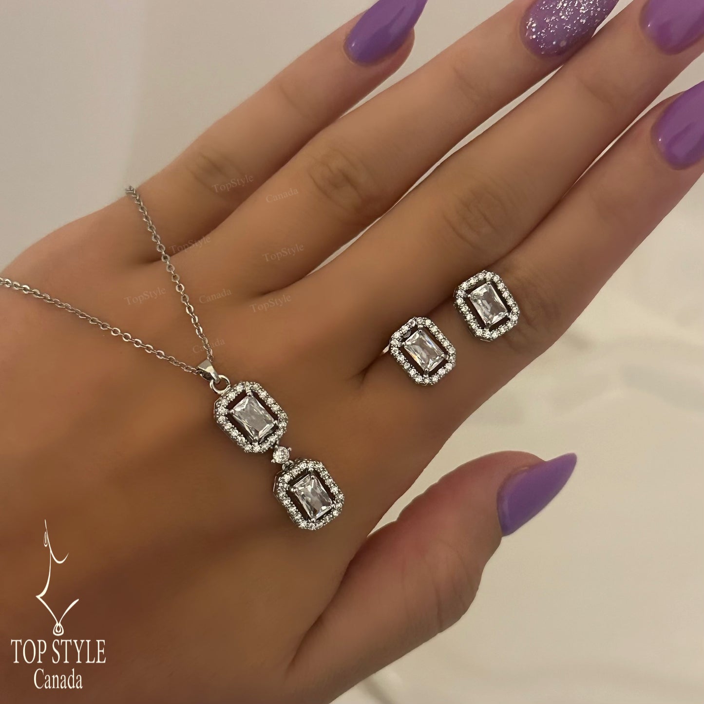 Gold Plated Classic CZ Set (3 Pieces)