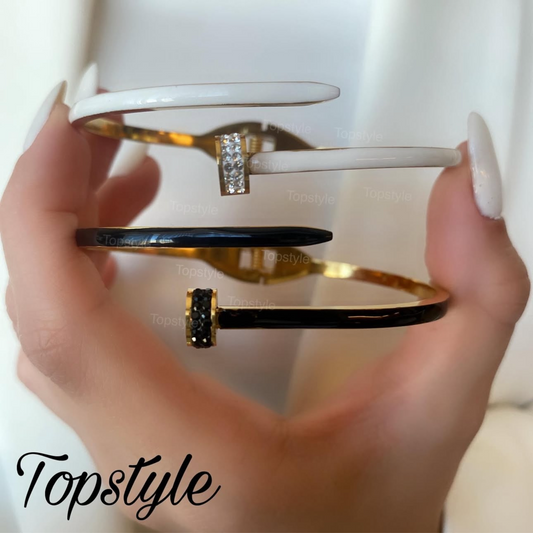 18K Gold-Plated Nail Bracelet