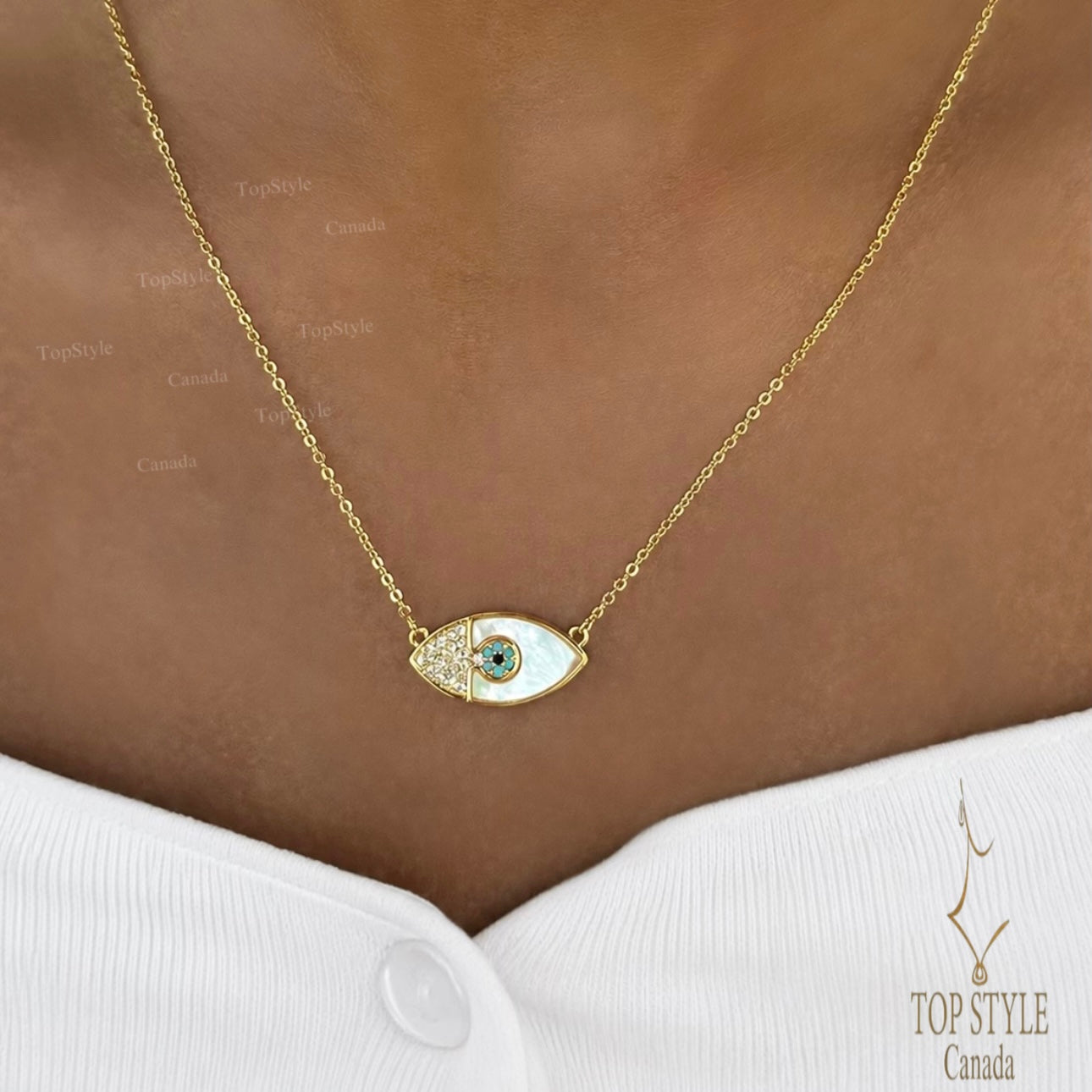 Evil Eye Gold Plated Necklace