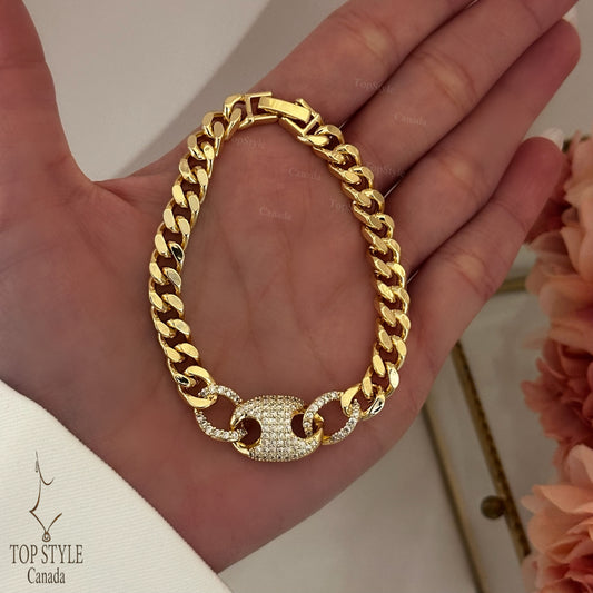 18K Gold-Plated Chain Bracelet