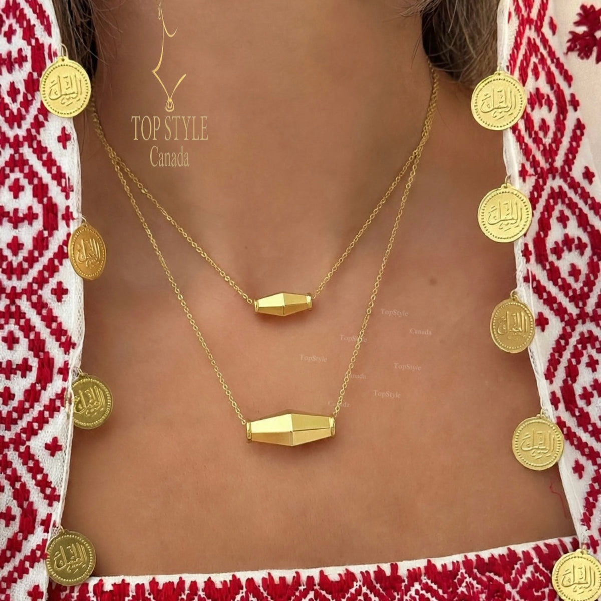 The Olive Bead Necklace|18K Gold Plated