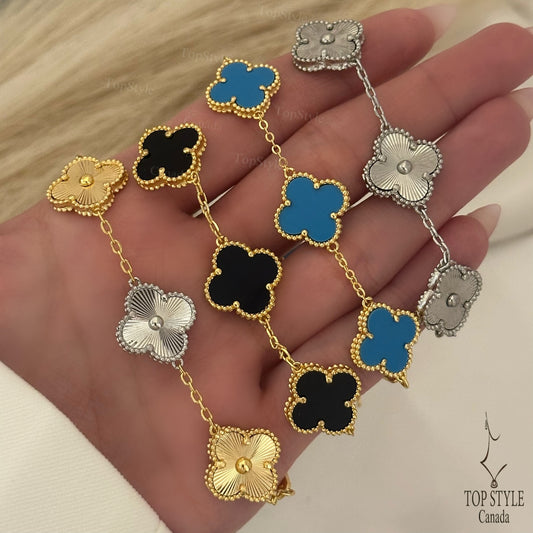 Gold-Plated Clover Bracelet