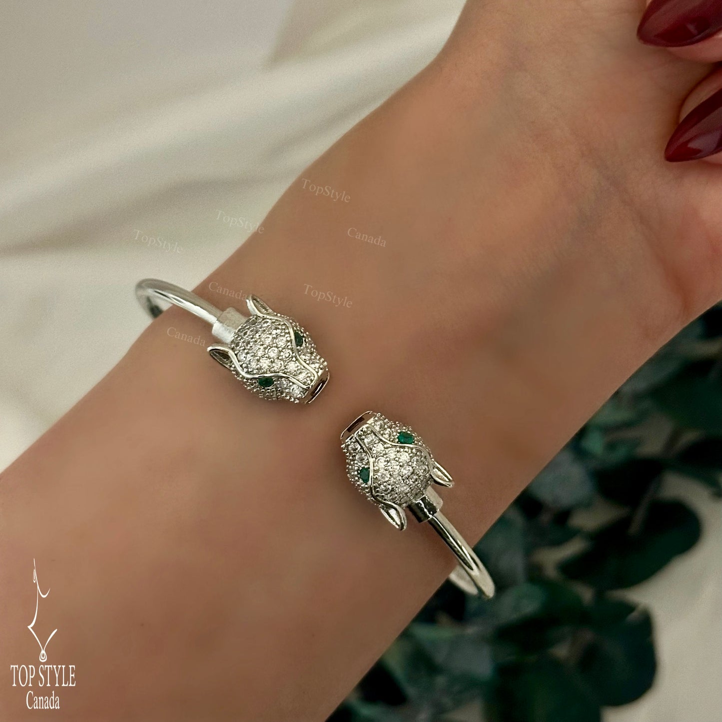 Twin Panther Cuff Bracelet