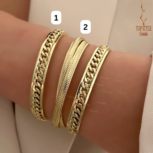 18K Gold-Plated Cuff Bracelets