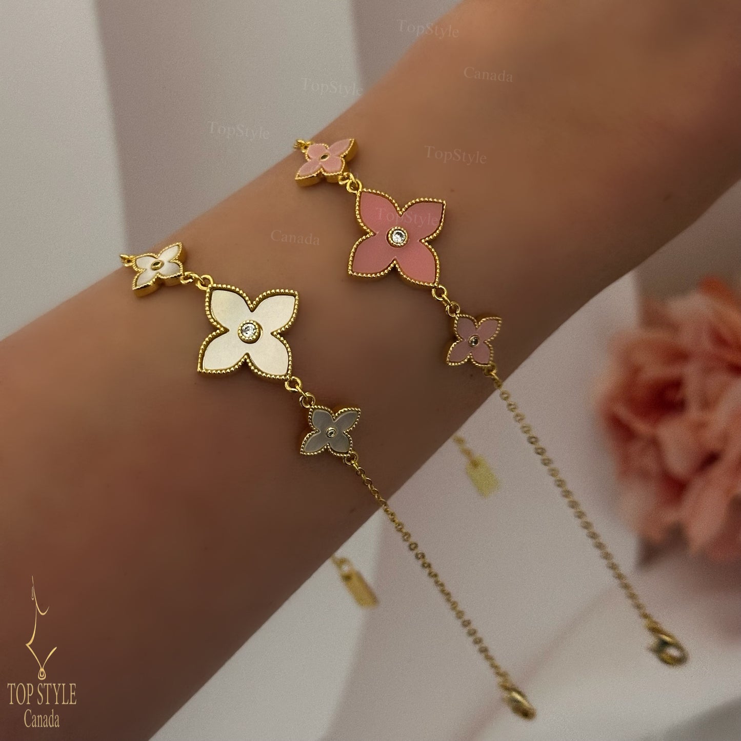 Triple Flower Bracelet