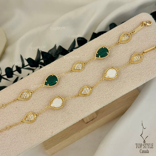 Gold-Plated Teardrop Bracelet