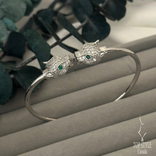 Twin Panther Cuff Bracelet